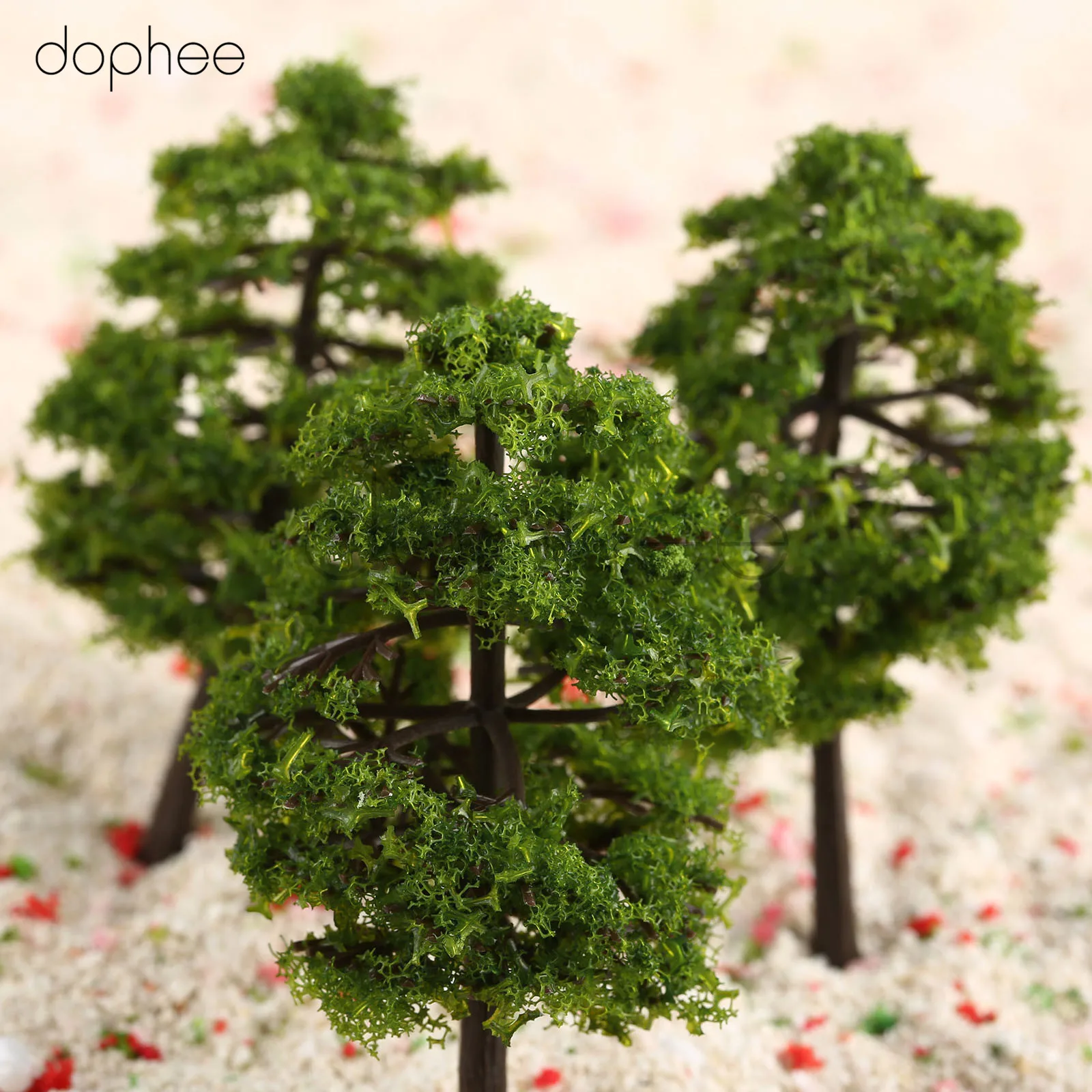 Dophee 20 шт. модель дерева масштаб 1:100 9 см поезд пейзаж железнодорожная ландшафт