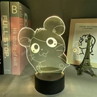 3d Led лампа Аниме Драконий жемчуг рисунок, Hamtaro для детей Спальня украшение Ночной светильник в подарок на день рождения настольная лампа