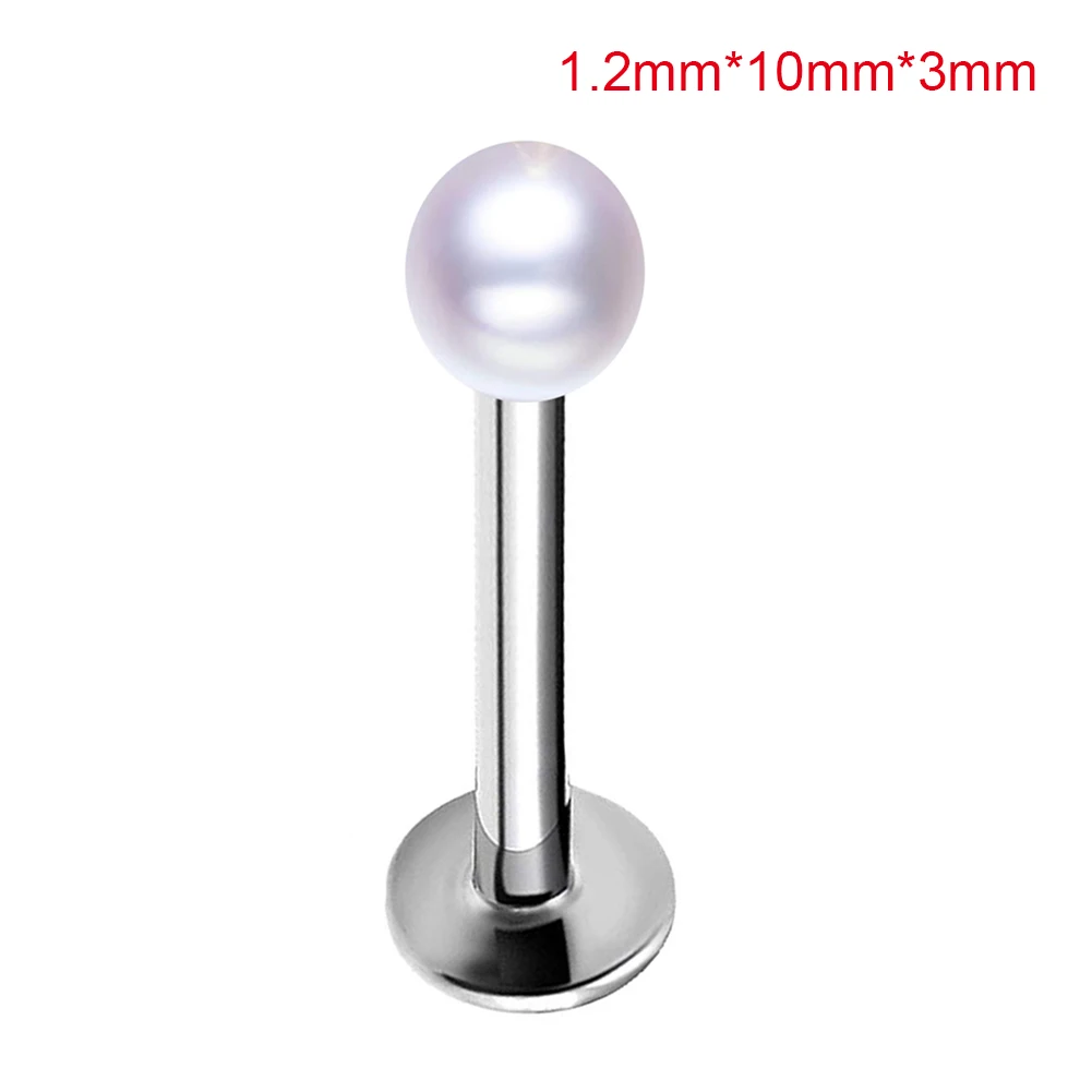 1 шт. женские Украшения для пирсинга искусственный жемчуг нос губы уши гвоздь
