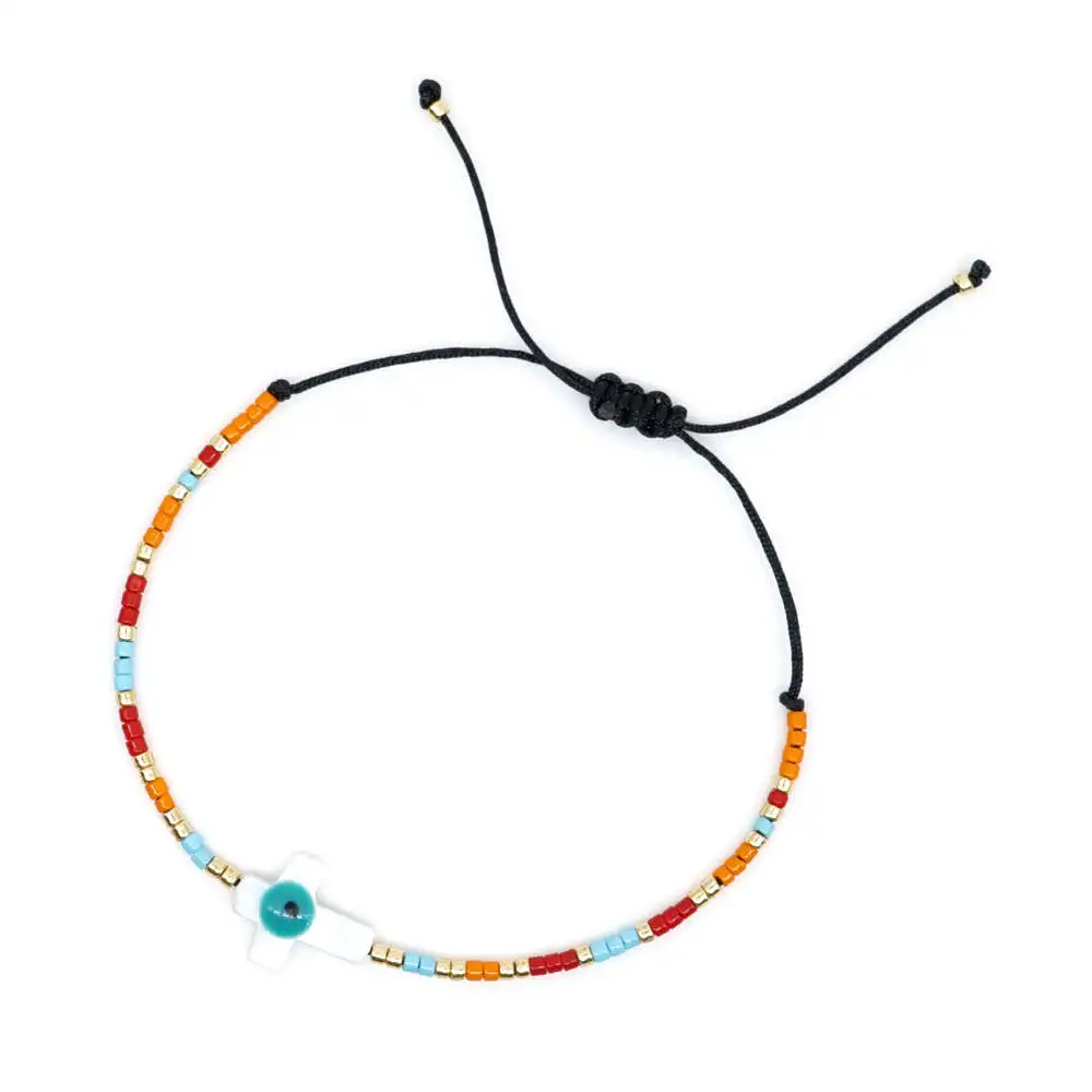 Go2boho MIYUKI Evil Eye браслеты Fatima ручной браслет женские крест Pulsera Mujer Boho шикарные летние пляжные ювелирные изделия со звездами Bijoux
