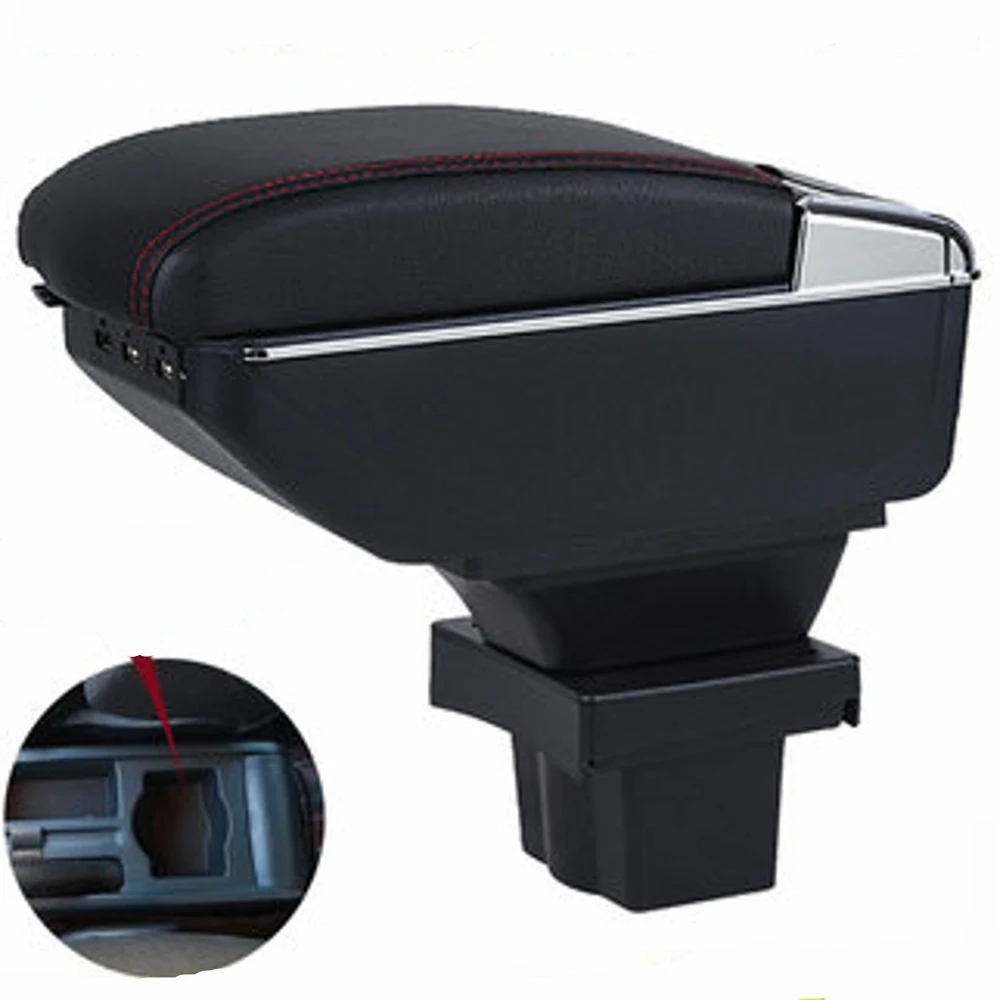 

Подлокотник для Skoda Yeti Octavia A5 MK2 2005-2012, двухслойный центральный подлокотник для хранения, пепельница с USB-зарядкой