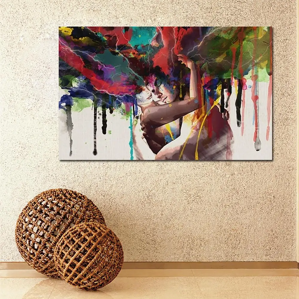 Спальня Гостиная Обеденная Безрамная картина Core красочные хулиган Для мужчин и