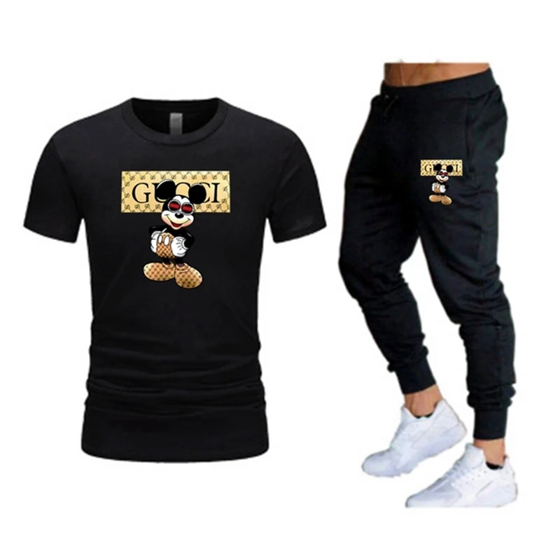 

Men's sportswear set, T-shirt + pants, two-piece sportswear, Dahe brand fitness clothing, new in summer 2021