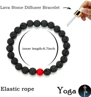diffuser rock lava stone bead essential oils elastic stretch yoga stress relief bracelets jewelry 6810mm for women men