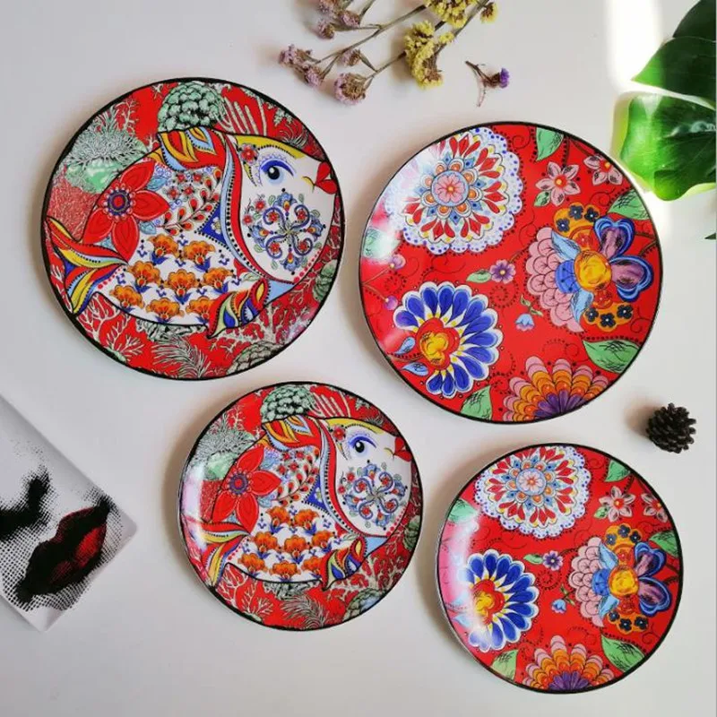 Cutelife новые творческие Керамика нерегулярные Стейк Салат пластины Европейский