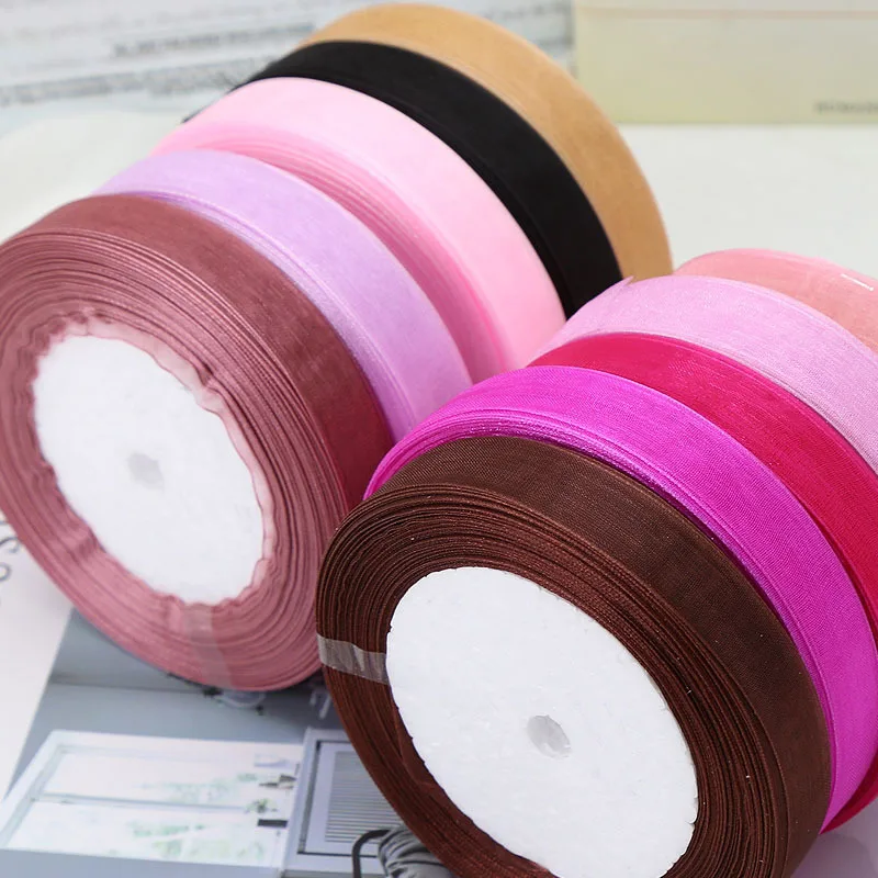 10 шт./лот шифоновая лента из органзы сатиновая шифона идеально подходит для