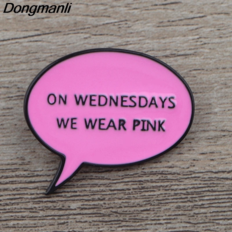 K319 модные девушки по средам мы носим розовые металлические броши и булавки