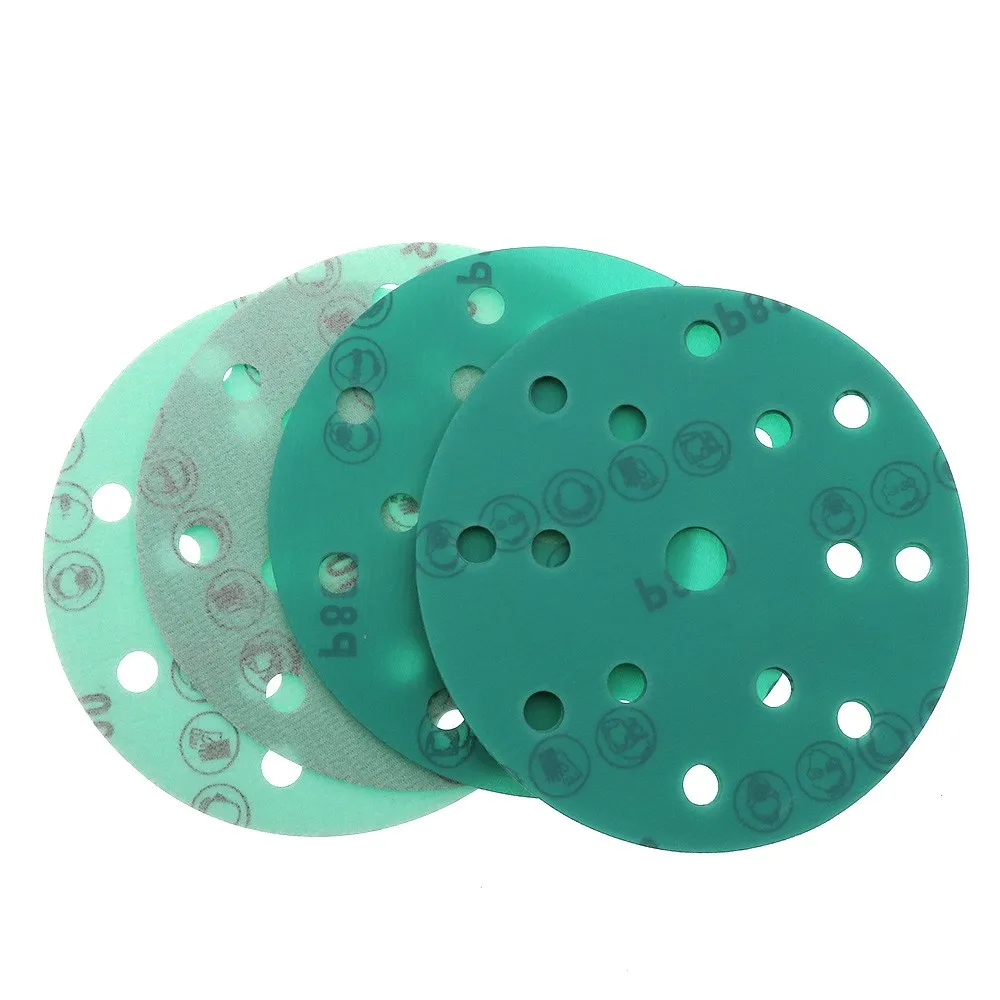 5 шт. полиэфирная пленка 6 дюймов 15 отверстий флокирующая наждачная бумага