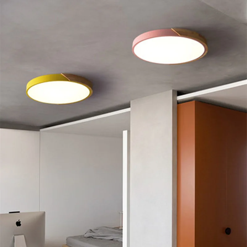 Скандинавский дуб приложение с регулируемой яркостью светодиодные потолочные