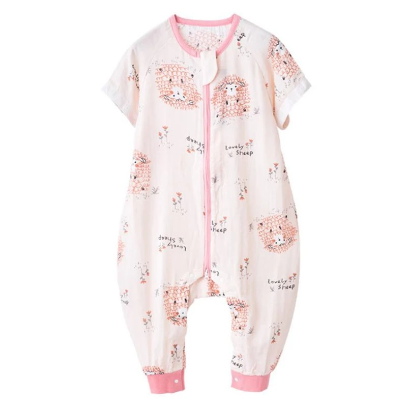 Спальный мешок для младенцев, тонкая дышащая летняя одежда для сна со съемным рукавом, Пеленальное Одеяло с двойной молнией для девочек и ма...