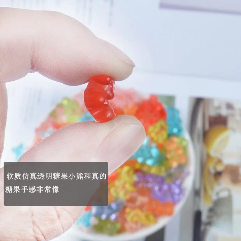 10 шт./пакет Мягкий силиконовый чехол с рисунком из мультфильма медведя конфеты