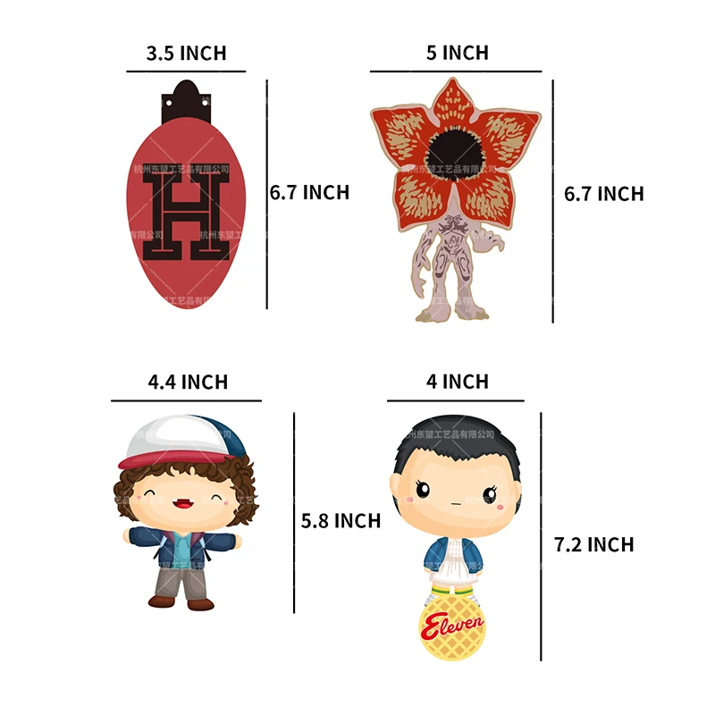Decoraciones de fiesta de cumplea&ntilde;os con tem&aacute;tica de Stranger Things, pancarta de papel, adornos para magdalenas, once cosas, recuerdos de fiesta de cumplea&ntilde;os para ni&ntilde;os-1