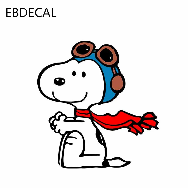 EBdecal Snoopy En De Piloot машина бампер окно настенные переводные наклейки для чемодана DIY