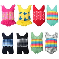 baby buoyant swimwear girl quick drying one piece buoyancy swimsuit high elasticity pool float kid learning swimming clothes new