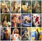 Huacan алмазная вышивка 5d религия Алмазная мозаика Иисус картины стразами живопись украшения для дома