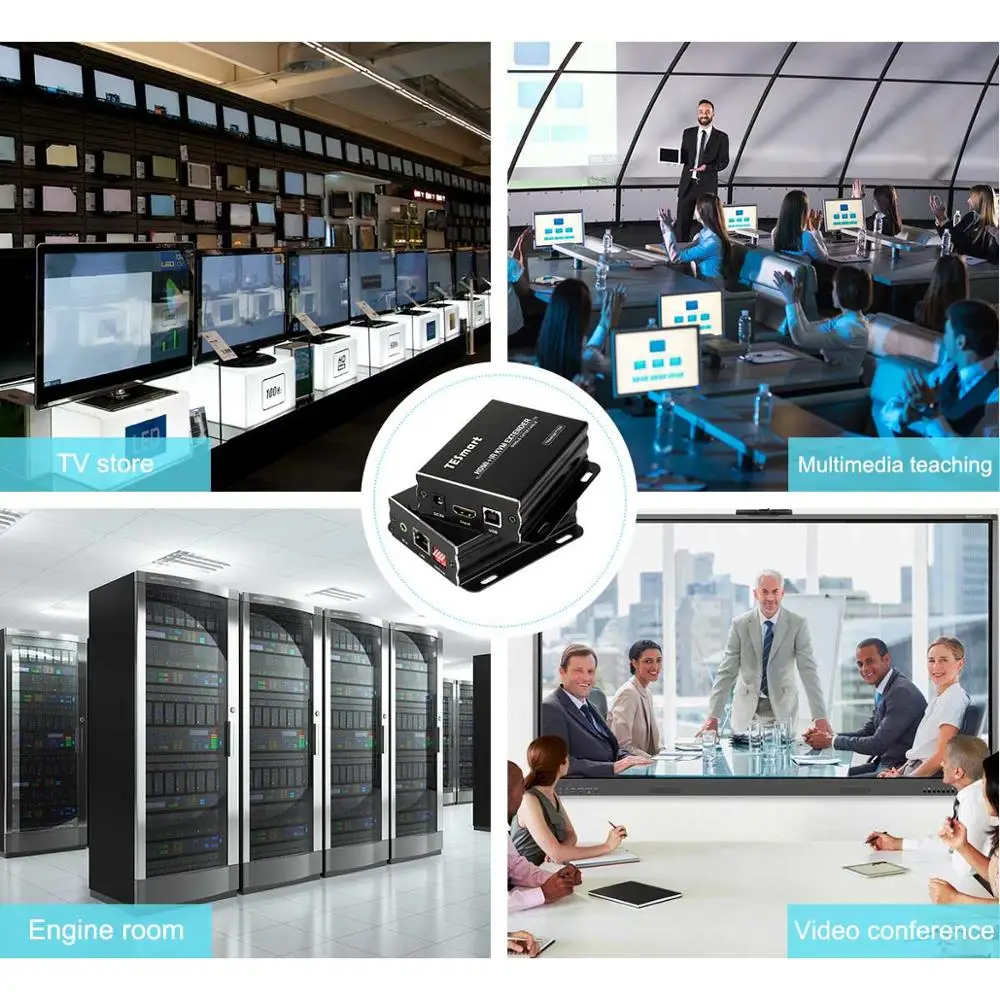 Tesla Smart многие ко многим сети IP KVM удлинитель Высокое качество 120 м USB HDMI IR кабель