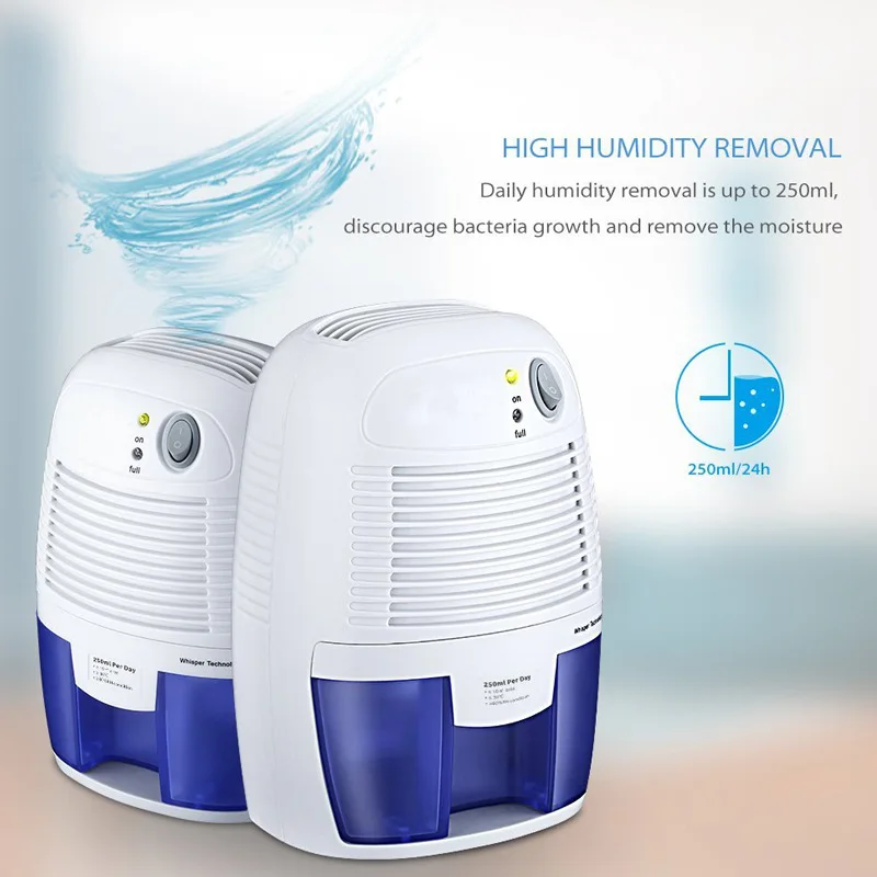 500ML Dehumidifier Room Air Dryer Household Bathroom Wardrobe Bookcase Drying Machine LED Indicator Electric Moisture Absorber