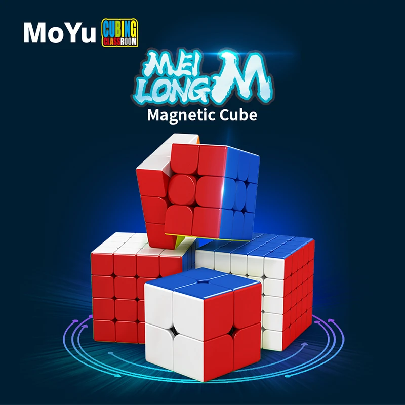 MoYu Meilong Магнитный куб 2 м 3 4 5 meilong 2x2 3x3 4x4 5x5 Магниты скоростной Cubo Magico развивающие