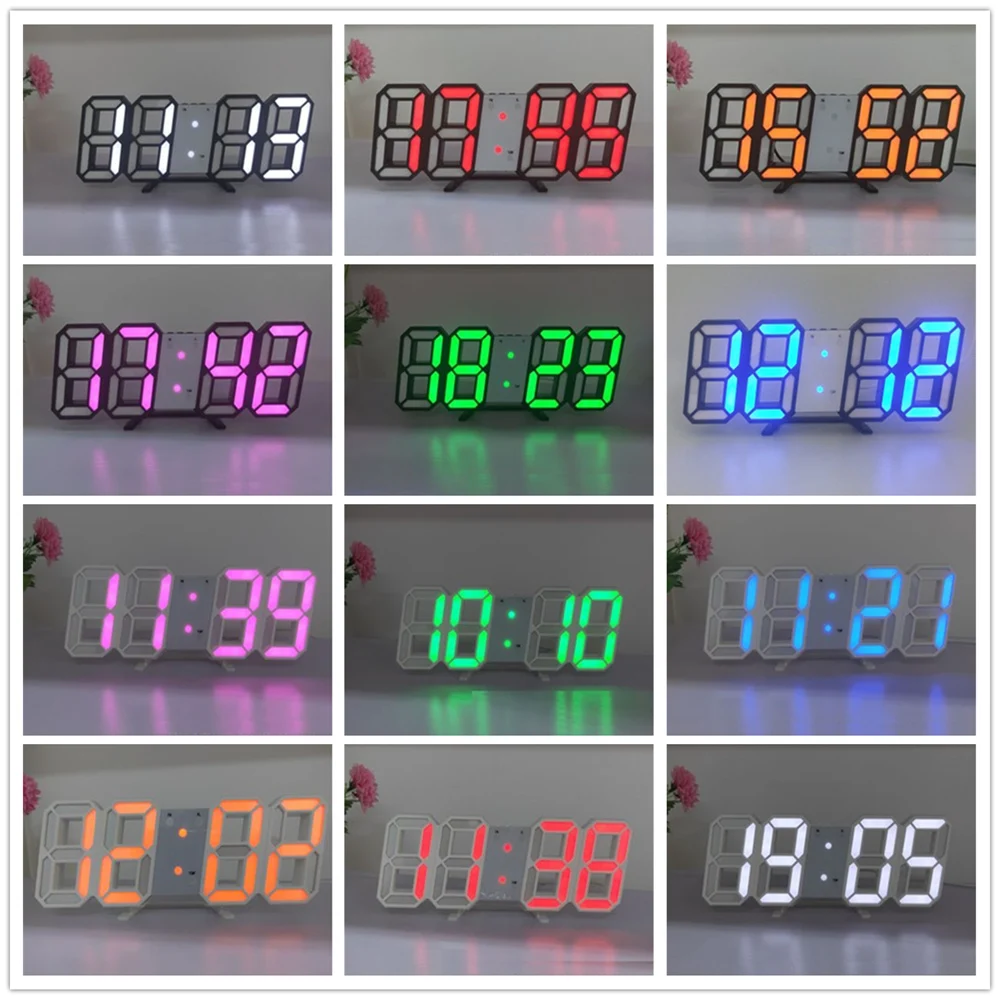 Часы светодиодные цифровые многофункциональные настольные часы с календарем
