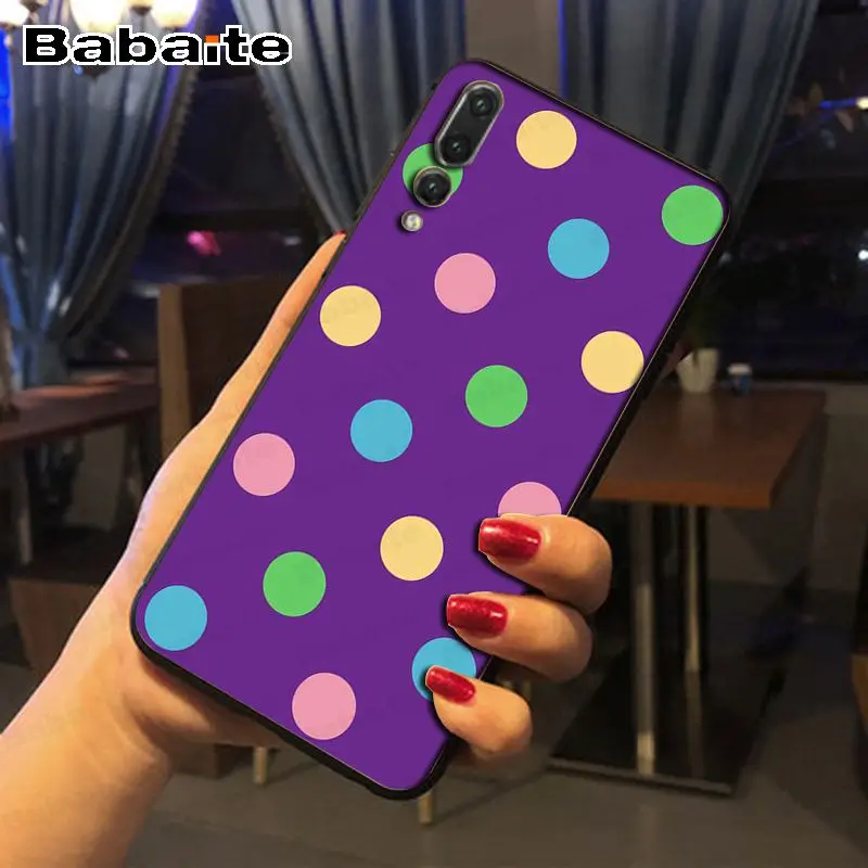 Мягкий чехол в горошек с фотографией на заказ для huawei p20 pro p20lite honor8x nova 3i P30 mate20 |