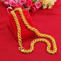 men necklacebracelet chain thick hip hop jewelry 18k yellow gold filled classic fashion accessories gift