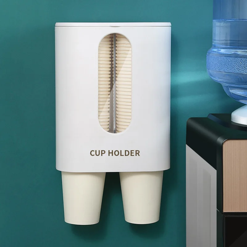 

Cup Dispenser Disposable Paper Cup Rack Holder Pull-Type Wall Mounted for Home Office SAL99