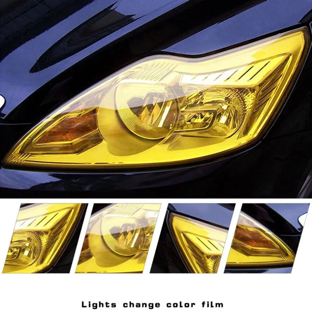 

30*100cm Color Changing Stickers Translucent Film Headlights Taillights Styling Protection Film Car Accessory