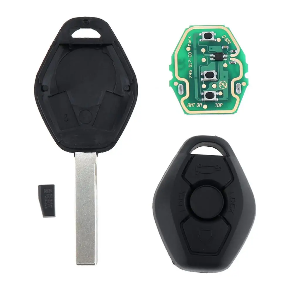 433 МГц 3 кнопки дистанционного ключа автомобиля с PCF7935 чип пригодный для BMW EWS