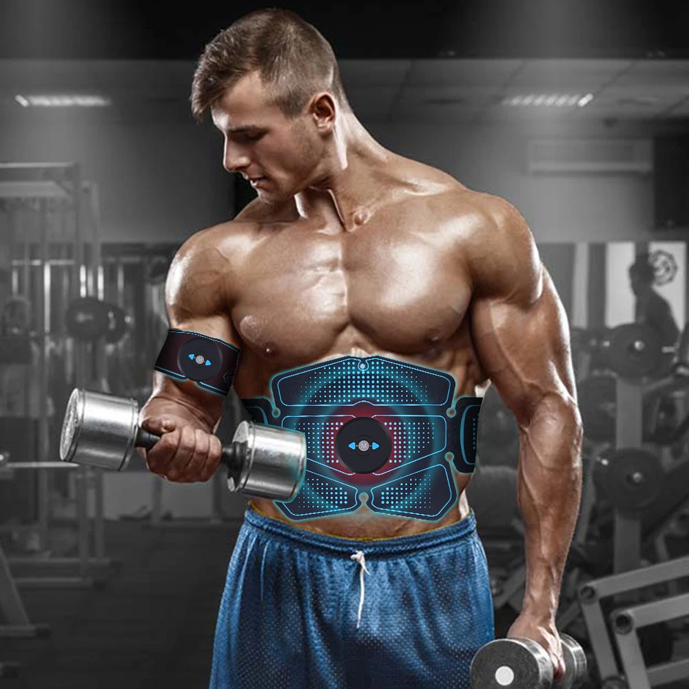 EMS тренажер для мышц живота электрический стимулятор похудения домашний