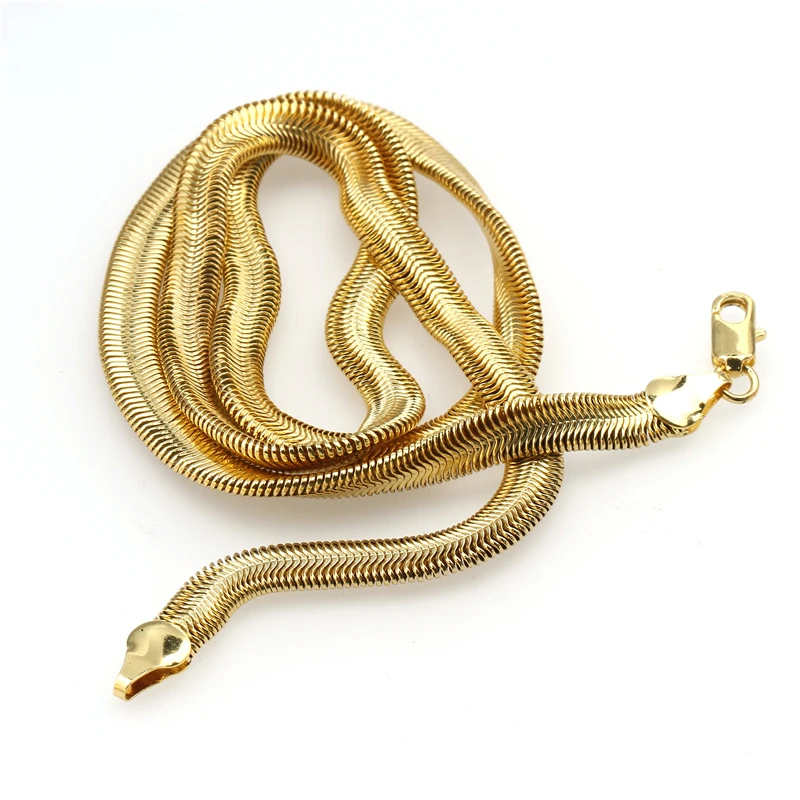 20 дюймов Золотая цветная змеиная цепь ожерелье для женщин и мужчин летние
