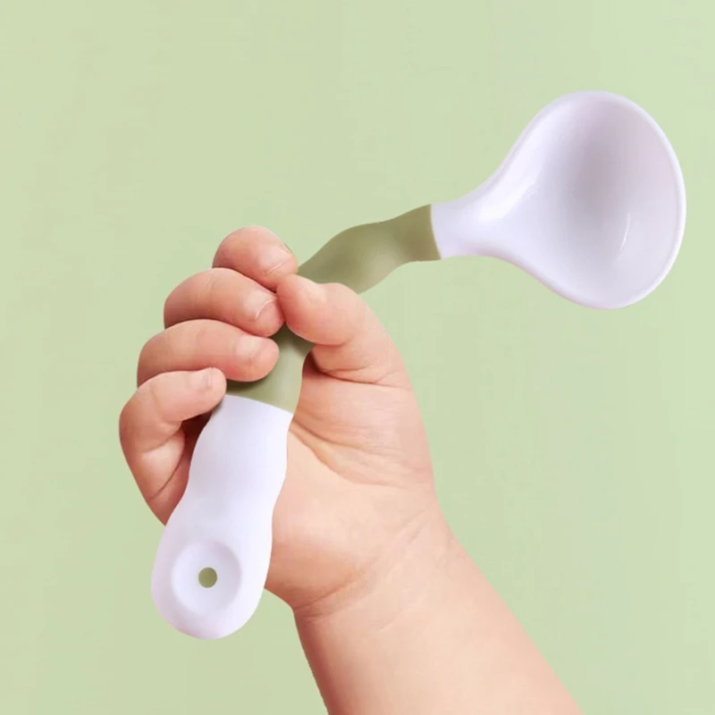 Baby Bendable Silicone Spoon Toddlers Feeding Training Tableware BPA Free Self-Feeding Learning for Infant H3CD | Мать и ребенок