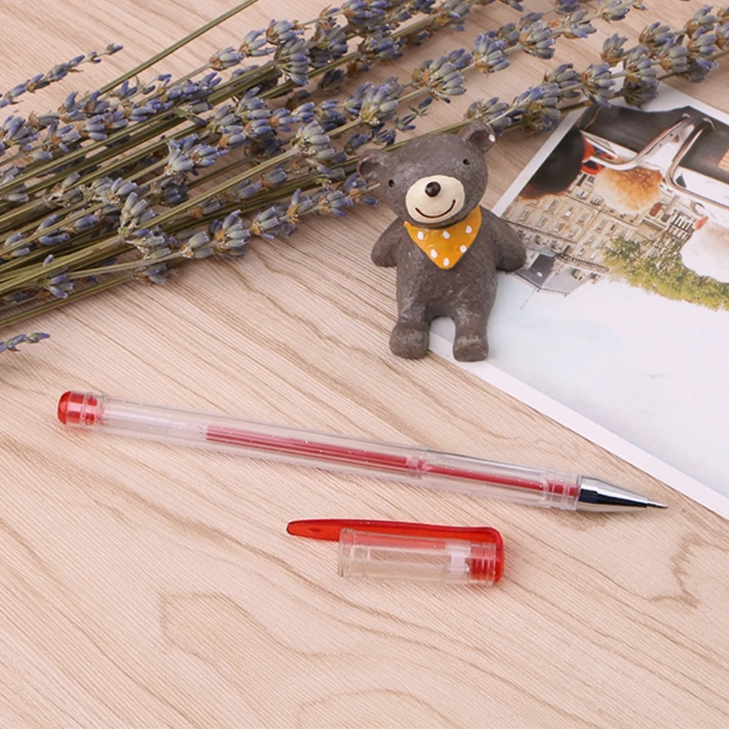 

W3JD 0.5mm Luminous Flash Colour Party Neon Clip Gel Ink Pen Writing Ballpoint Office