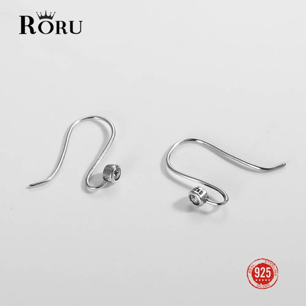 

Sterling Silver 925 Earrings Round Zircon Ear Hook Fine Gift for Women Exquisite Temperament Silver Ear Jewelry