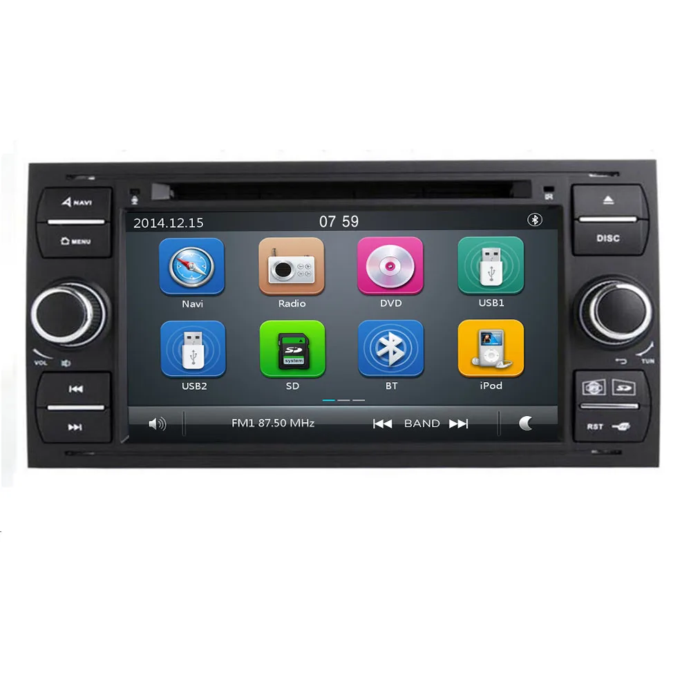 comprar Carro Dvd Player 2din No Traço Para Ford Trânsito Foco Conectar S-MAX Kuga Mondeo Com 3g Gps Bluetooth Preto E Prata