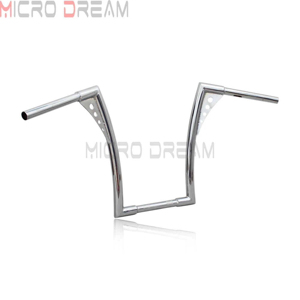 Хромированный мотоцикл 1 1/4 &quotApe Hangers руль 16&quot Rise Fat Bars для Harley Softail FLST FXST Bobber Dyna