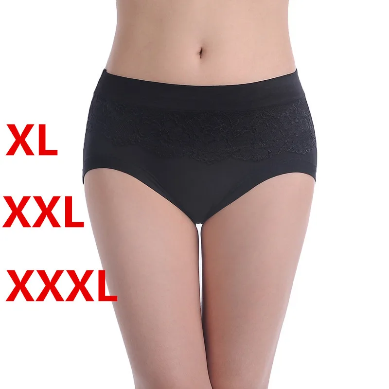 Нижнее белье женское 10 шт./упак. кружевные трусы большого размера из бамбука