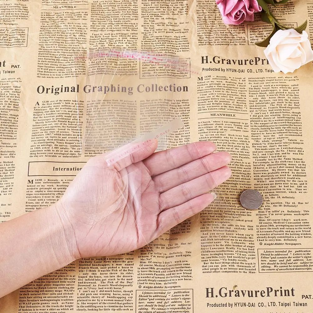 1000 шт. пластиковые прозрачные целлофановые пакеты самоклеящиеся