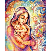 full squareround drill 5d diy diamond painting mother and child 3d rhinestone embroidery cross stitch 5d home decor gift