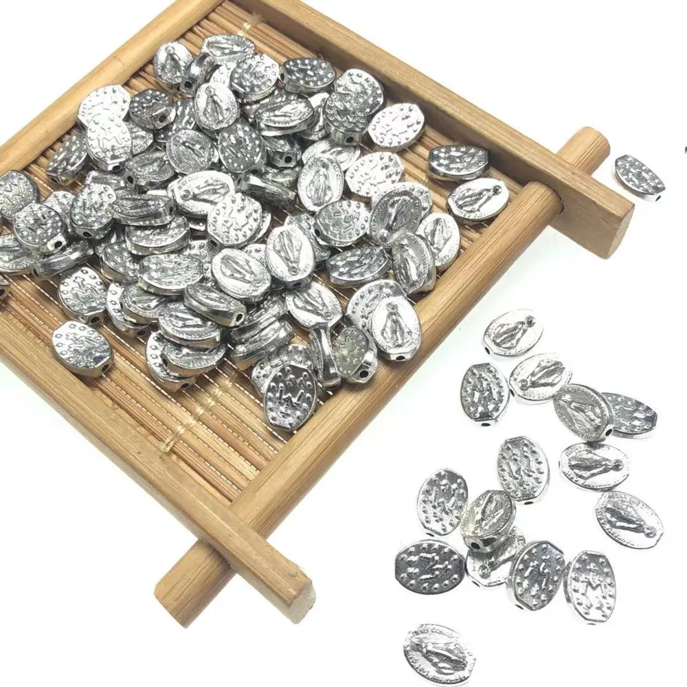 Бусина овальной формы из цинкового сплава 150 см 9 х7 мм | Украшения и аксессуары