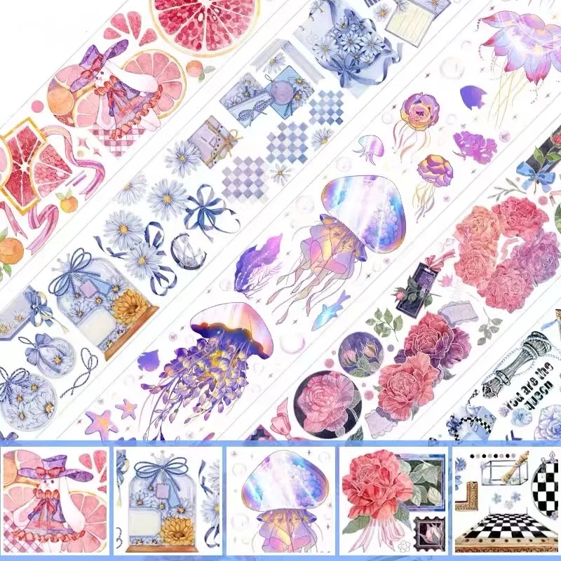 

Dreamy Rose Daisy Washi Tape for Card Making DIY Scrapbooking Decorative Sticker