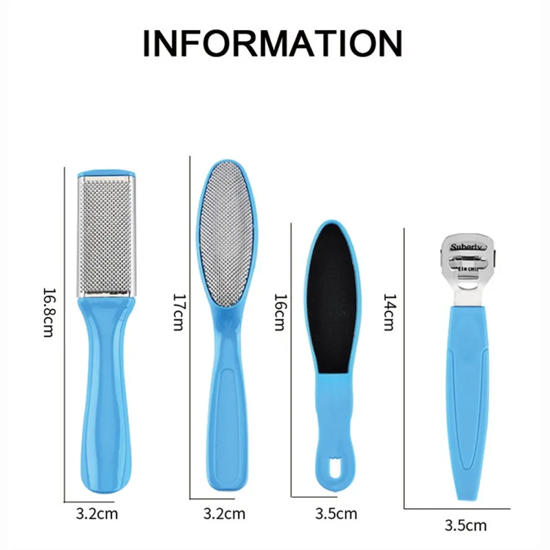 

9Pcs Foot File Set Stainless Steel Pedicure Kit Pro Exfoliation Calluses Foot Dead Skin Remover Foot Scrub Pedicure Tool Foot