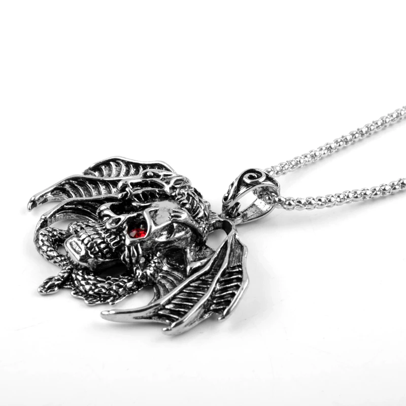 Ожерелья с черепом дракона птерозавра на Хэллоуин крутые пиратские панковские
