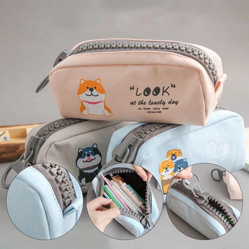 Сумочка для ручек и карандашей чехол с большой собакой на молнии|Пеналы| |
