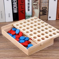 early childhood education puzzle wooden four linked chess board game chess childrens parent child interactive toys