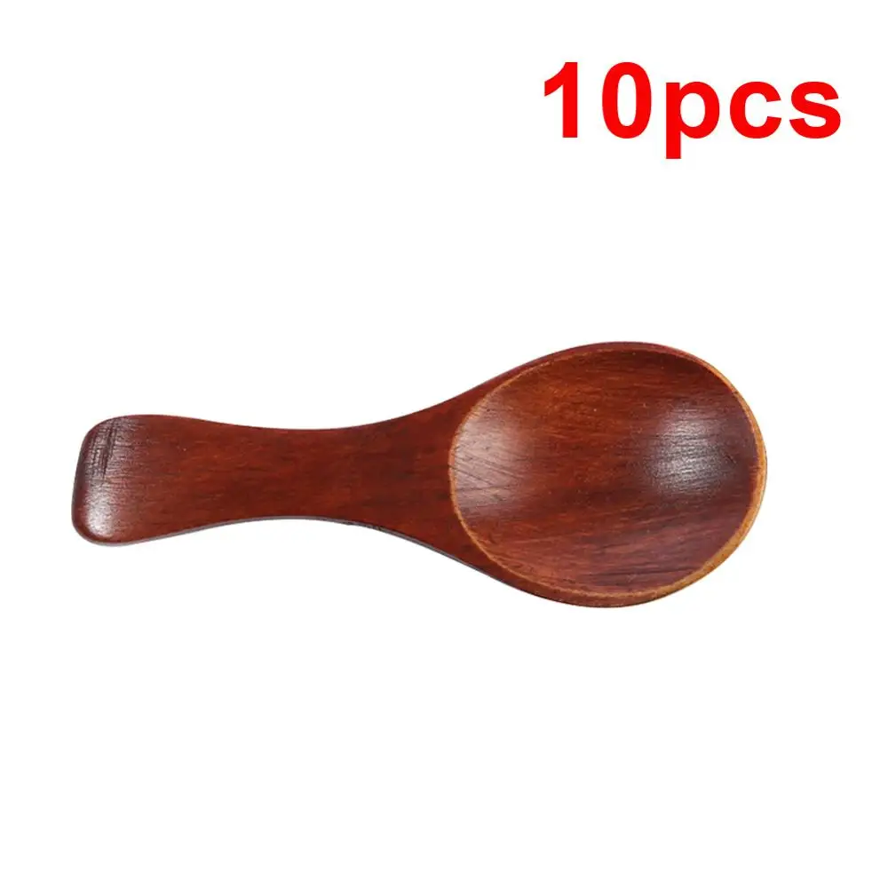 10 Pcs Small Wood Spoon For Children Rice Soup Spoons Mini Sugar Condiment Healthy Tableware Home Kitchen Tools | Дом и сад