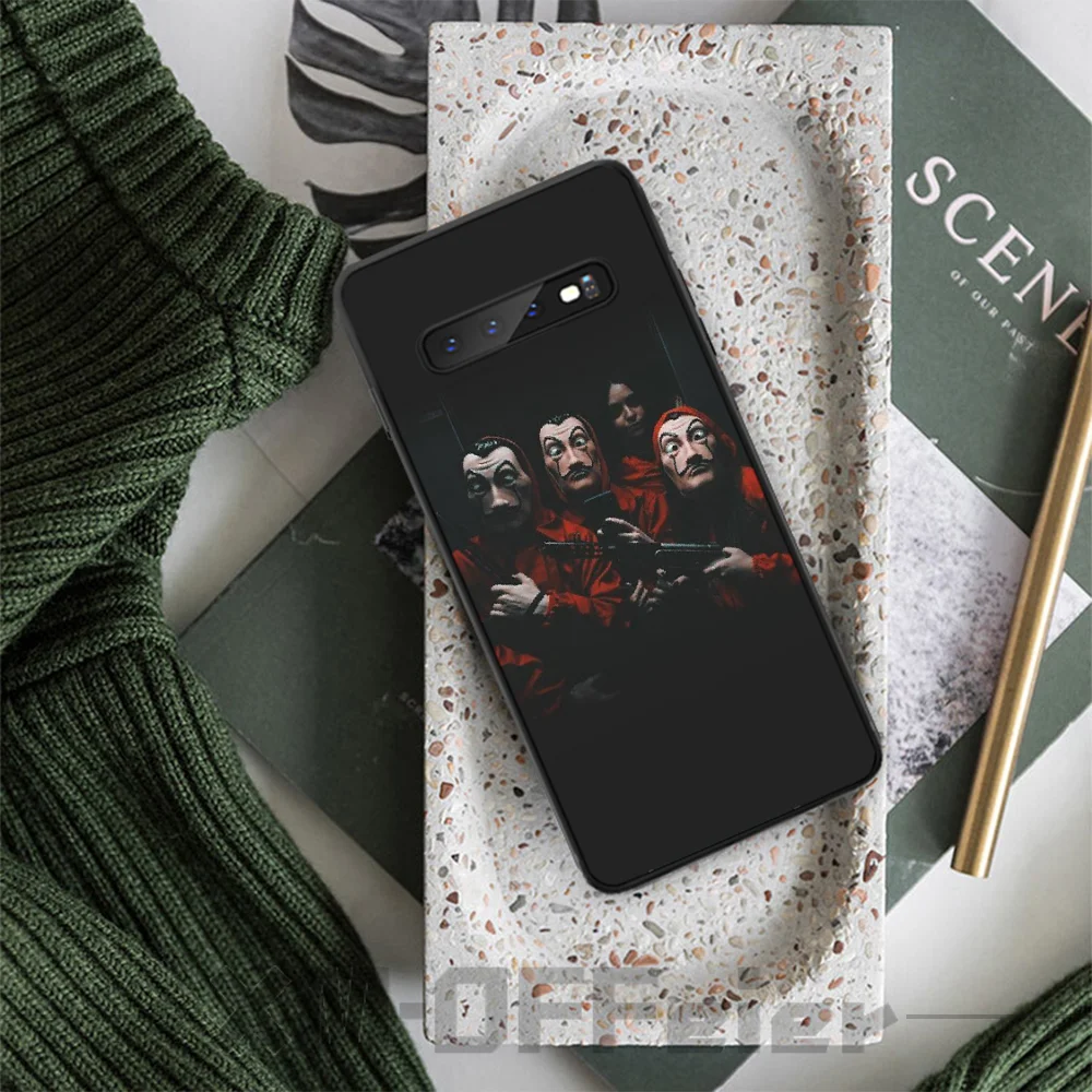 BaweiTE Испания ТВ La Casa de papel черный чехол для телефона Samsung S9 plus S5 S6 edge S7 S8 S10 E |