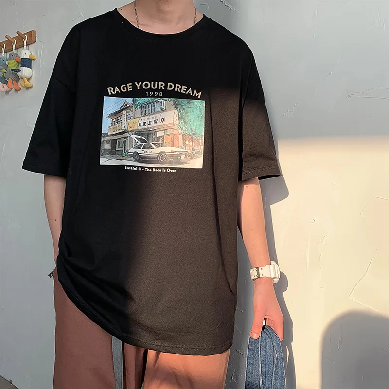 Новинка футболка из 100% хлопка высокого качества модная повседневная с принтом