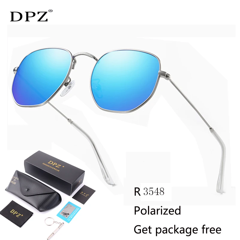 DPZ классические металлические поляризационные солнцезащитные очки женские и