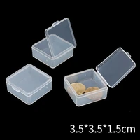 1510 pcs small boxes square clear plastic jewelry storage box finishing container packaging storage box for earrings rings