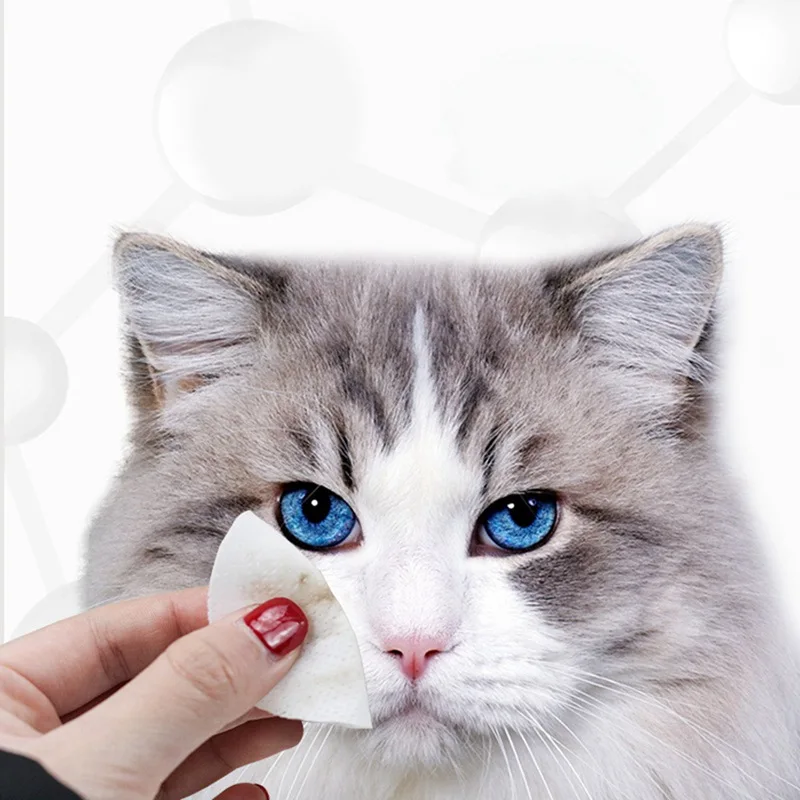 

100 Pcs/bottle Pet Tear-stain Wipes Antibacterial And Hypoallergenic Pet Wipes Pet Grooming Supplies Eyes Wipes